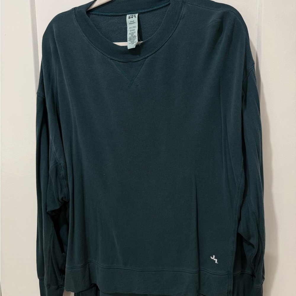 JoyLab Dark Teal Long Sleeve Crewneck Top